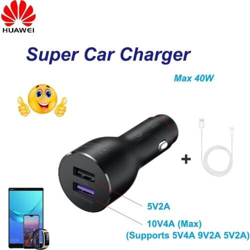 Huawei CP37 Car Charger Huawei SuperCharge 40W Super Charge CarCharger 2 For Huawei Matep 30 20 p20 p30 30 Pro Honor 6 6SE 5 5i