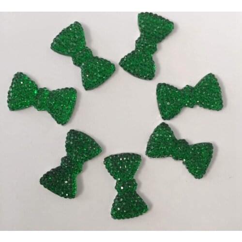 40pcs bow resin rhinestones stone Facets cabochon rhinestones decoration DIY craft 11*20mm -B646