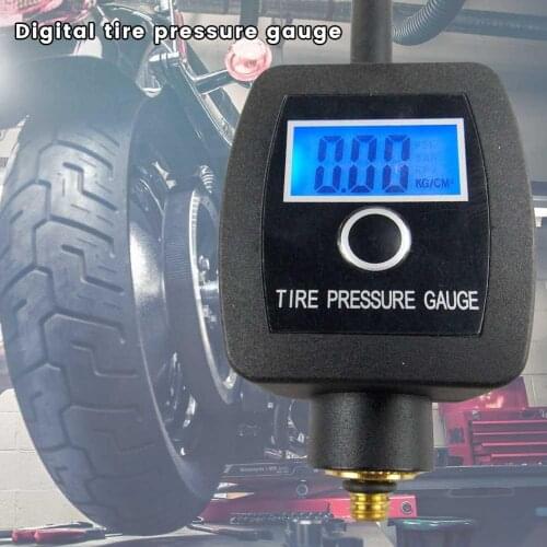 Digital Car Tire Tyre Air Pressure Gauge Meter LCD Display Manometer Barometers Tester for Car Truck Motorcycle Bike Precision