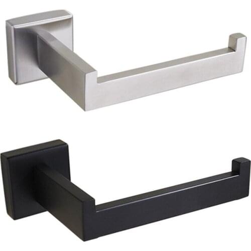 304 stainless steel toilet paper holder creative square kitchen roll paper holder bathroom wall-mounted paper towel holder