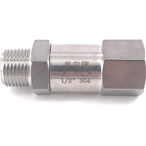 GOGO Combined Modular Check valve 1/2" male to female thread stainless steel 304 high temperature acid-proof one-way check valve