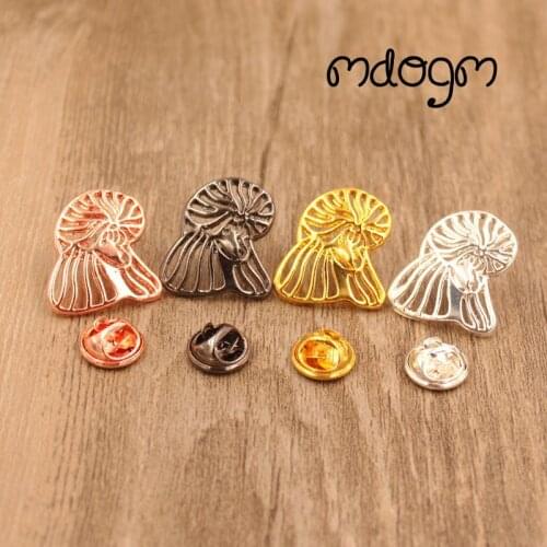 Mdogm Poodle Teddy Brooches And Pins Suit Cute Funny Metal Small Father Collar Badges Gift For Male Men B015
