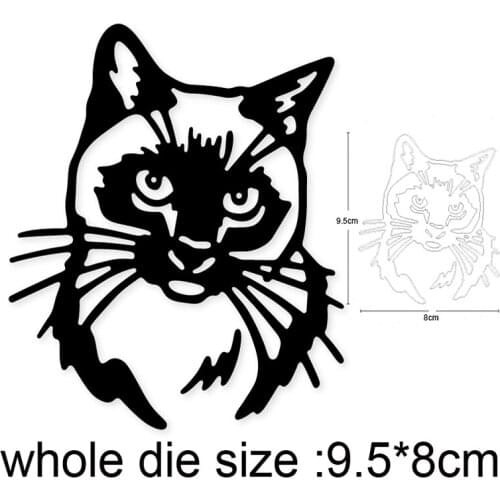 Lovely cute cat cutting die for DIY Scrapbooking photo album Decorative Embossing DIY Paper Cards