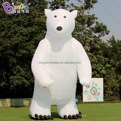 Customized 6m height inflatable giant polar bear / airblown stand white bear for display toys