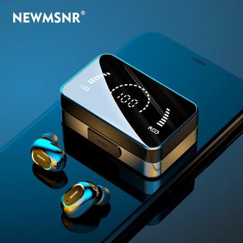 Newmsnr NUOXI Fashion Mirror Bluetooth Earphone 3500mAh Wireless Earbuds Waterproof Earphones Latest Bluetooth5.0 Headset