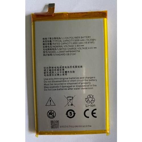 HST New Battery 3.85V 5000mAh Li3949T44P8h945754 Battery for ZTE Blade A610 Plus A2 Plus BV0730 945754 Phone Batteries