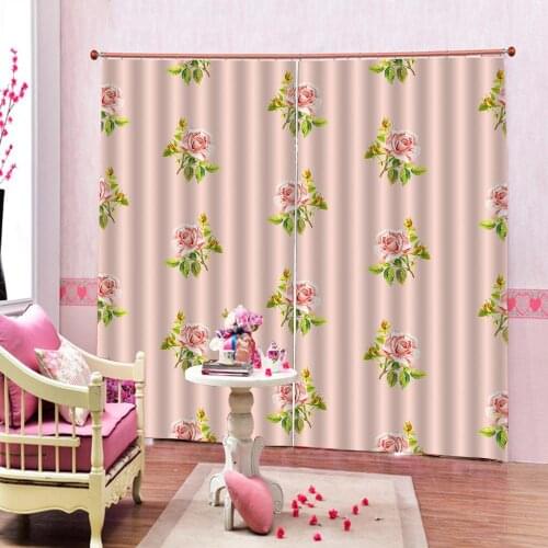 Custom any size Childrens room Indoor Decor Underwater World Sharks Coral Window Curtains Sets (Left and Right Side)