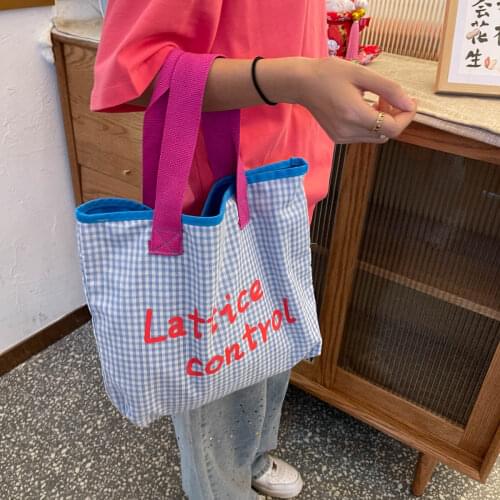 Portable Large-capacity Shopping Bag Canvas Commuter Womens Shoulder Bag New Trendy Fashion Tote Handbags Purse