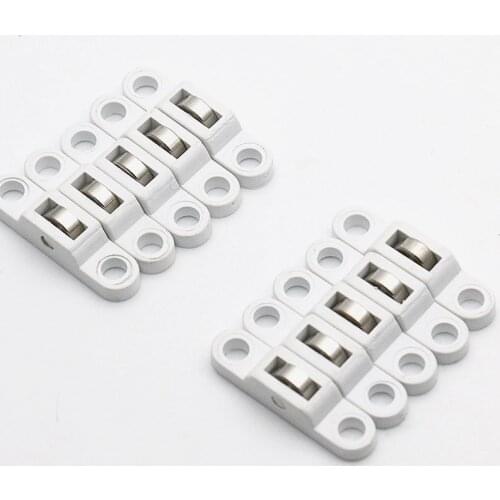 10PCS Sliding Door Roller Cabinet Copper Caster Wheel Pulley For Wardrobe Furniture Door and window accessories Width 7.5mm