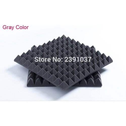 Gray Acoustic Foam China Factory Sound Proofing Heat Insulation Acoustic Foam Tiles for wall decor 30pices big size 50x50cm