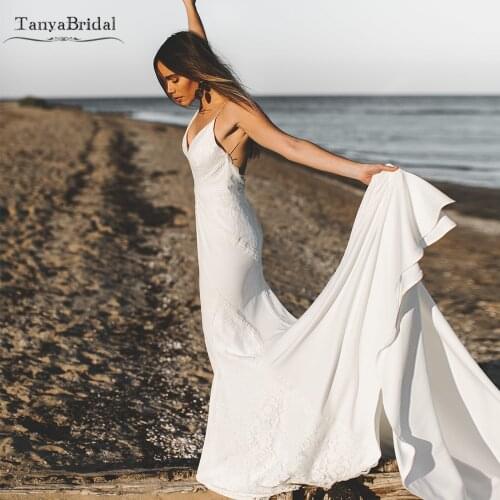 Modern Romantic Bride Dresses Mermaid Wedding Dresses V-Neck Palyfull Vestido de Noivas DW248