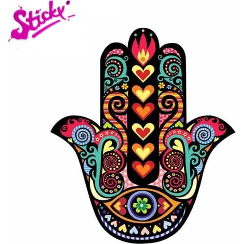STICKY Hamsa Hand Anime Car Sticker Decal Decor Motorcycle Off-road Laptop Trunk Guitar PVC Vinyl Stickers