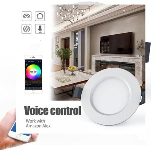 Recessed 4.5W LED Light Bulbs Smart WiFi Downlight Bluetooth Lamp RGBW Dimmable Spot Light APP Remote Control White/Warm Light