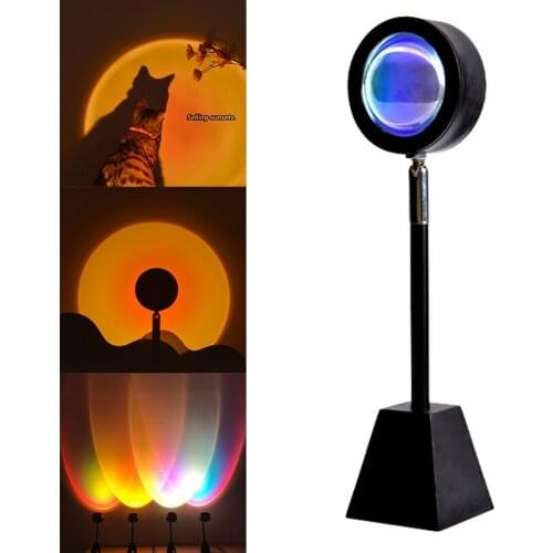 USB Sunset Projection LED Light,180° Rotation Projection Lamp For Home Room Bedroom Decor