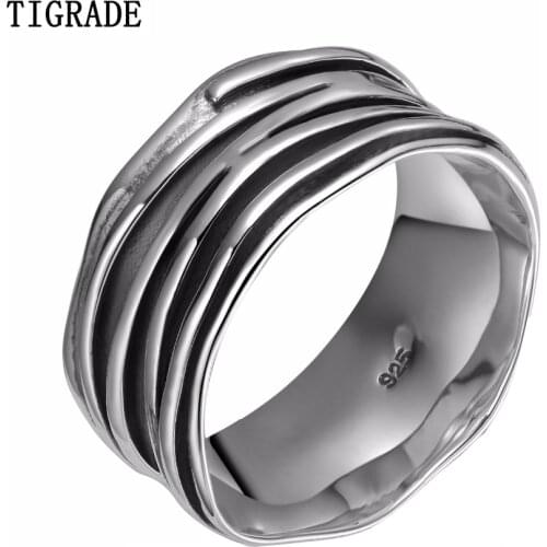 TIGRADE Vintage Silver Ring Classic Wedding Engagement Party Women Jewelry Fashion Accessories Best Friend Gift Promotion
