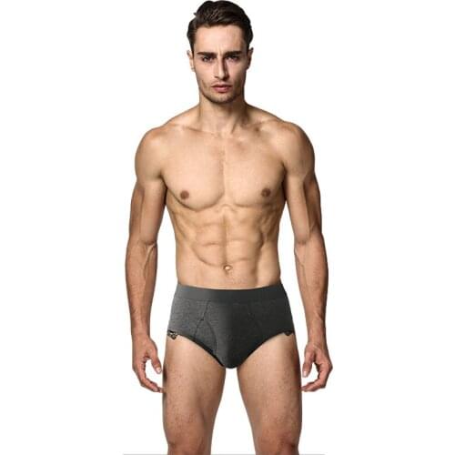 3 pcs/lot Mens Briefs U Open Pouch Underwear High Waist Underpants for Men Cotton Large Size Panties M - XXXL