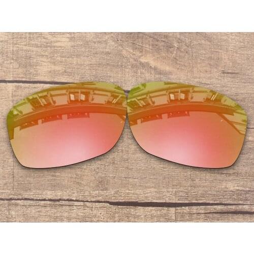Vonxyz Peach Gold Mirror Polarized Replacement Lenses for-Oakley Jupiter Squared Frame