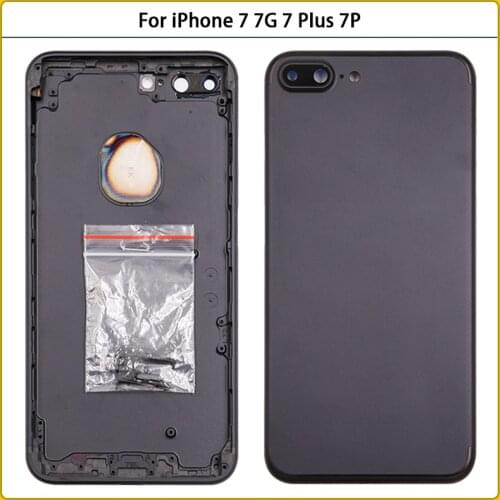 10PCS New For iPhone 7 7G 7 Plus 7P Plus Battery Back Cover Rear Door Metal Middle Frame Chassis Housing Case+SIM Card Side Key