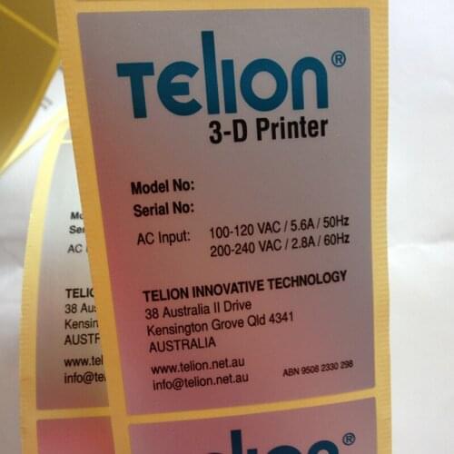 1000pcs Free Shipping Silver Pet UL Certified Labels Logo Brand Mark Labels Printer Computer Seal Tags Packaging Tape 70*100mm