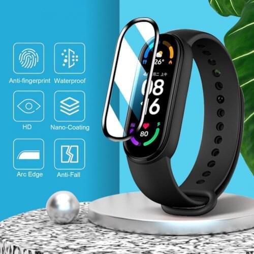 2Pcs Tempered Film HD Anti-scratch Transparent Bracelet Screen Protector Full Cover for Xiaomi 4/5/6NFC