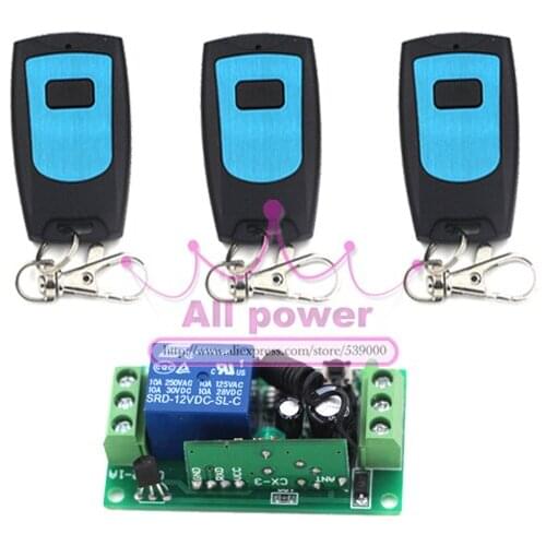 2016 Home Automation 12V 1CH Wireless Remote Control Switch LED Lamp Remote ON OFF Switch 315/433MHZ