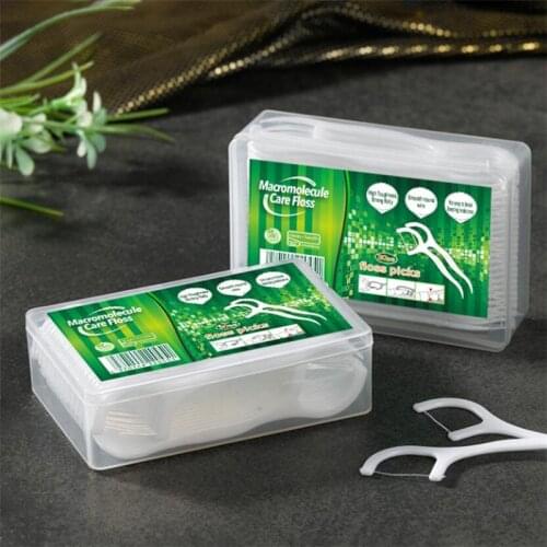50pcs Dental Floss Flosser Picks Teeth Toothpicks Stick Tooth Clean Oral Care 7.5cm For Teeth Cleaning Toothpick