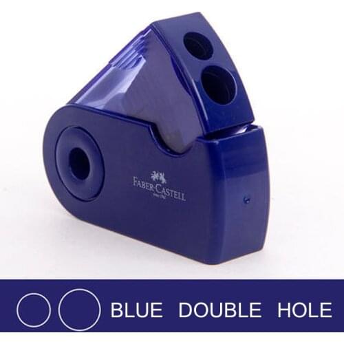 6 Pcs New Faber Castell Mini Sleeve Pencil Sharpener Single or Double Hole with Container Blacklead & Color Pencils Students