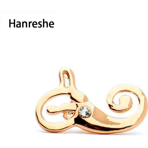 Anatomical Inner Ear Pin Anatomy Gold Silver Color Rose Gold Pin Love Gift for Medical Jewelry Student/Doctor/Nurse Brooch