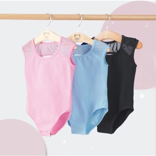 Girl Ballet Leotard Sleeveless Mesh Patchwork Back Cutout Купальнік ​Children Girls Ballet Dance Gymnastics Dancewear