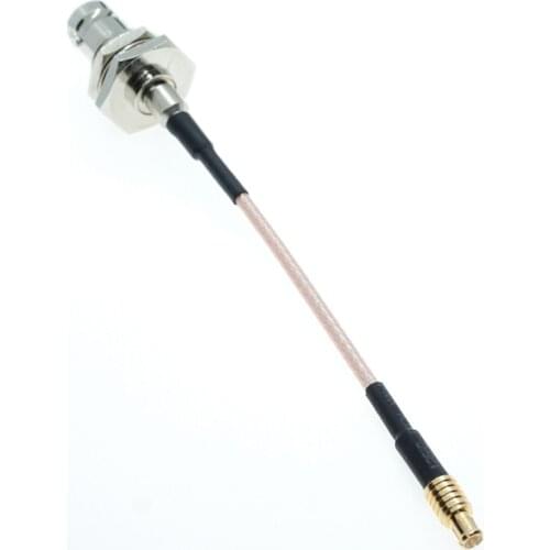 BNC female nut bulkhead to MCX Male Connector crimp lot pigtail jumper coax RG316 RF cable