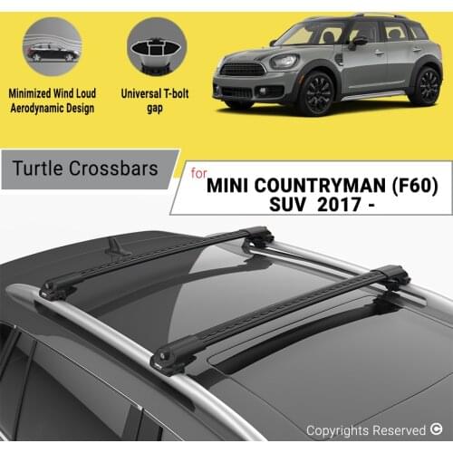 BARS FOR MINI COUNTRYMAN (F60) SUV 2017 ON ALUMINUM ALLOY SIDEBARS CAR ROOF RACK LUGGAGE CARRIER CROSSBAR