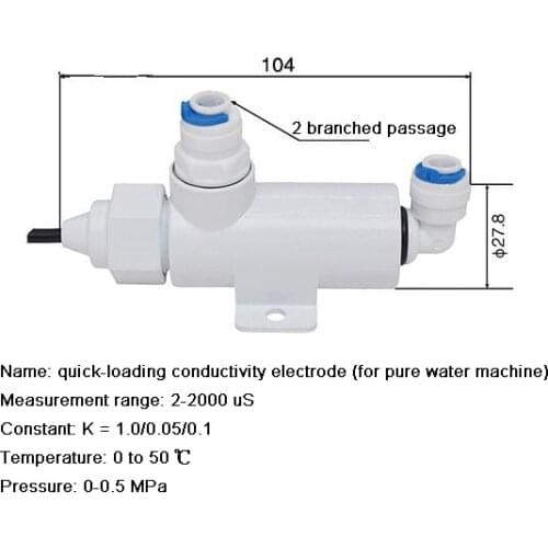 Quick-fix Conductivity Electrode/ultra-small Conductivity Cell Electrode/conductivity Sensor /1.0 Electrode