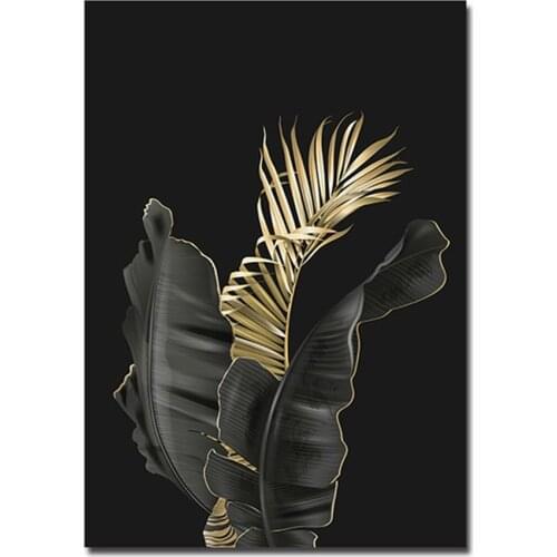 Black Gold Leaves DIY 11CT Embroidery Cross Stitch Kits Craft Needlework Set Cotton Thread Printed Canvas Home Sell