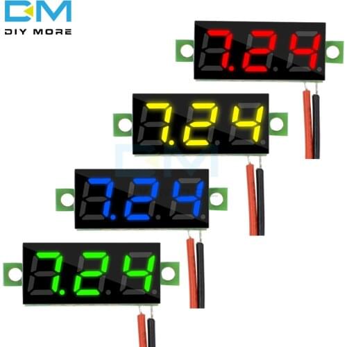 0.28" 0.28 inch DC 3.5-30V LED Digital Voltmeter Voltage Meter Auto Car Power Voltage Tester Red Green Blue Yellow
