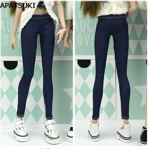 Jeans Bottoms Trousers Long Pants For Barbie Doll Costume Fashion Outfit Stretch Shorts For Blythe 1/6 BJD Dolls Accessories