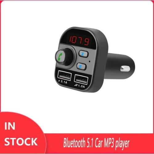 FM MP3 Transmitter Car Bluetooth 5.1 Wireless Radio Adapter USB Charger Car Kit 2 USB Charger FM Modulator Car Accessories