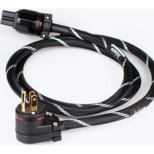 Hifi Fever Audio Four Square 7 Shaped Elbow Pure Copper Gold Plated Or Rhodium US/AU Version Power Cord