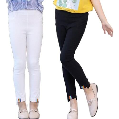 Summer pants for baby girls leggings 3-11T girls ankel-length pants school leggings for girls fashionable elastic Pencil pants