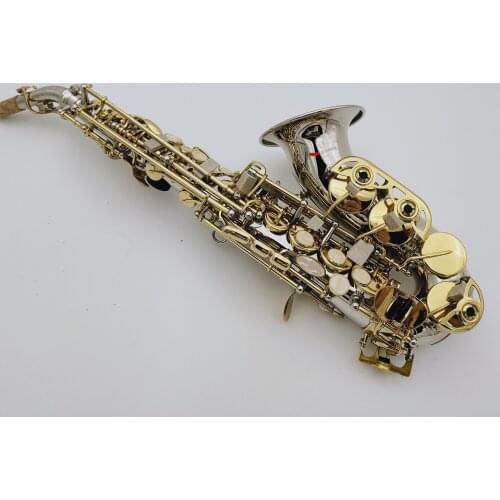 Hot Selling MARGEWATE Soprano Saxophone Bb SC-9937 Silvering Brass Musical instrument With Mouthpiece Free shipping