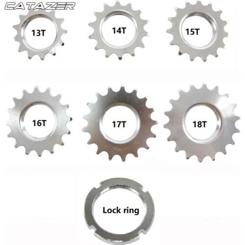 Flywheel 13T/14T/15T/16T/17T/18T Fixed gear cogs,track bike Single Speed Sprocket freewheel with lock ring,for 1/8" chain