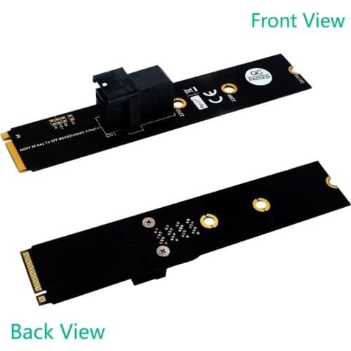 M.2 Module with Mini-SAS H D (SFF-8643) 36-Pin Connector for U.2 SFF-8639 NVMe