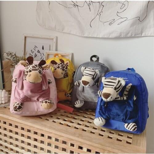 Cartoon Kids Plush Tiger Backpacks Baby Toy Schoolbag Student Kindergarten Backpack Cute Children School Bags For Girls Boys