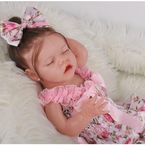 New full body soft silicone bebe doll reborn baby girl in the giraffe dress set Christmas Gift neborn baby