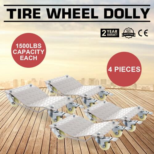 Set of (4) Auto Dolly Wheel Tire 12"x16" Skate Castor Repair Moving Slide NEWEST