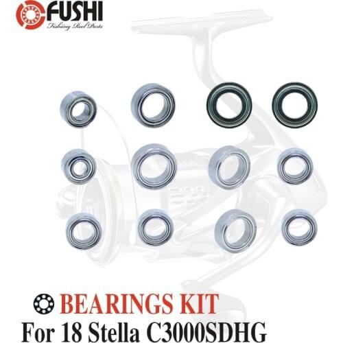 Fishing Reel Stainless Steel Ball Bearings Kit For Shimano18 Stella C3000SDHG / 03804 Spinning reels Bearing Kits