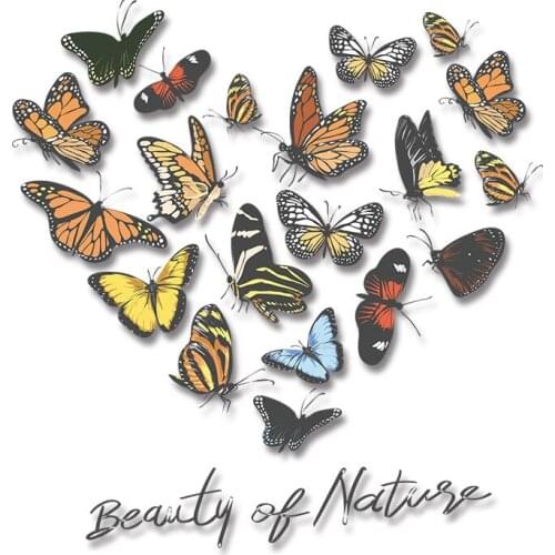 Butterfly stickers cloth patches Heat Transfer PVC Patch Iron-on Transfers Washable Patches for clothing