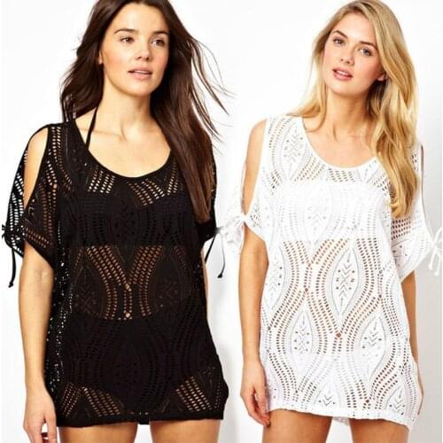 2017 New Europe America Style Beach Loose Solid Hollow Out Regular Natural Summer Women Dresses Free Size T213