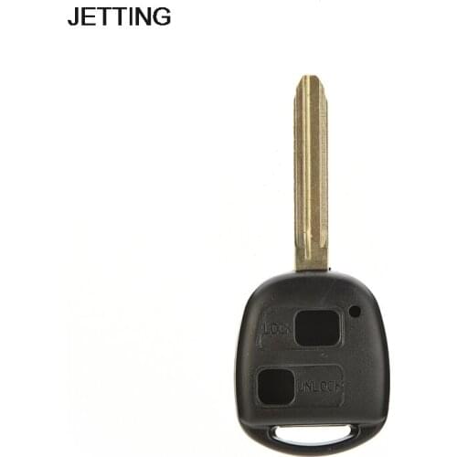 JETTING New Arrival Remote Key Shell Case 2 Buttons Key Cover with Button Pad Uncut Replacement for Toyota Avensis Yaris Auris