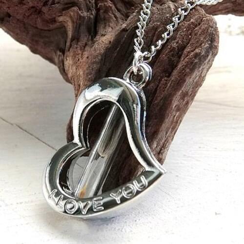 2PCS Dandelion Heart Necklace Dandelion Jewelry Flower Jewelry Make a wish dandelion seeds necklace for women