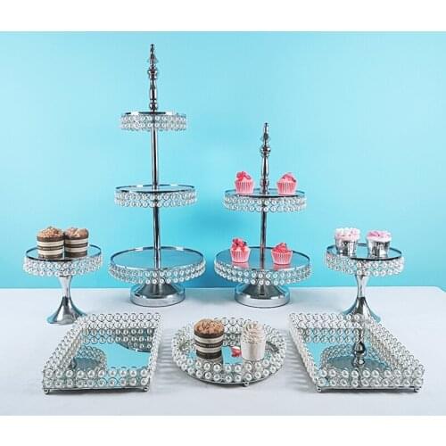 3pcs-17pcs/lot Cake Stand Round Cupcake Stands Wedding Birthday Party Dessert Cupcake Pedestal Display Plate Home Decor